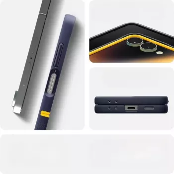 Aizsargājošs tālruņa maciņš Spigen Nano Pop Mag Samsung Galaxy Z Flip 7 — Blueberry Navy, MagSafe saderīgs