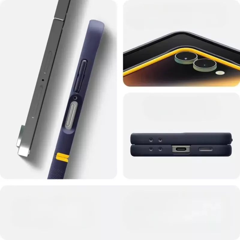 Aizsargājošs tālruņa maciņš Spigen Nano Pop Mag Samsung Galaxy Z Flip 7 — Blueberry Navy, MagSafe saderīgs