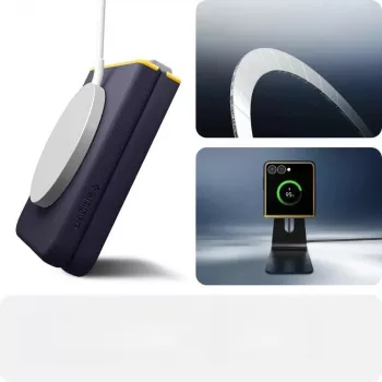 Aizsargājošs tālruņa maciņš Spigen Nano Pop Mag Samsung Galaxy Z Flip 7 — Blueberry Navy, MagSafe saderīgs