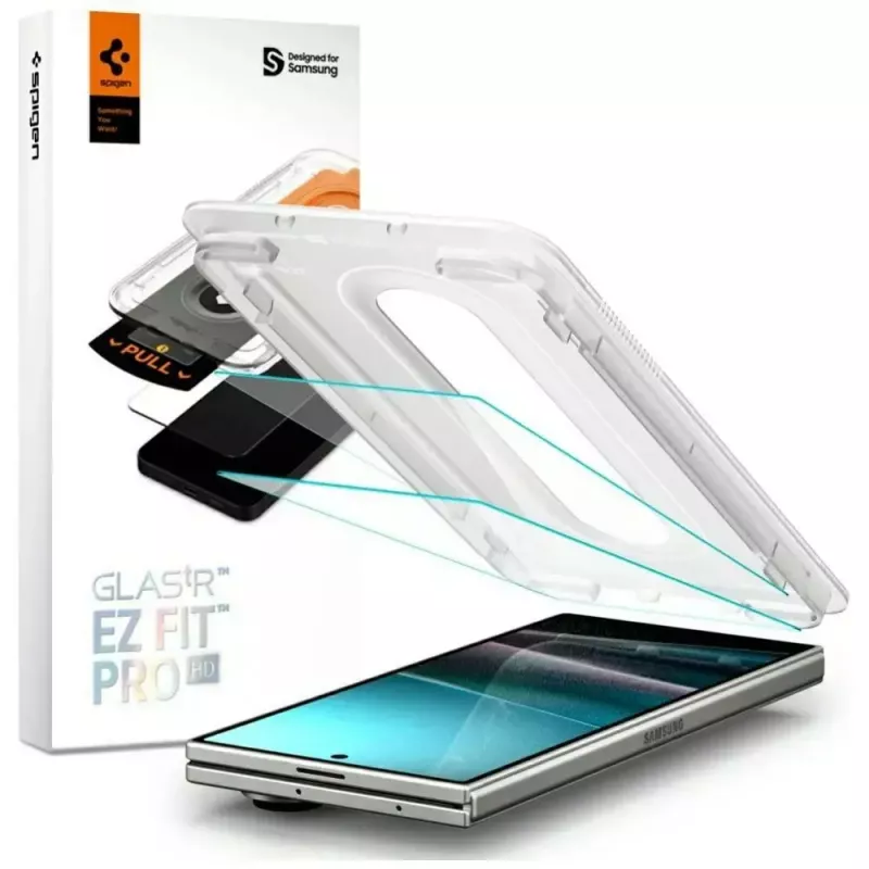Ekrāna aizsargs Spigen Glas.TR EZ FIT Pro Samsung Galaxy Z Fold 7 — caurspīdīgs, 2 gab.