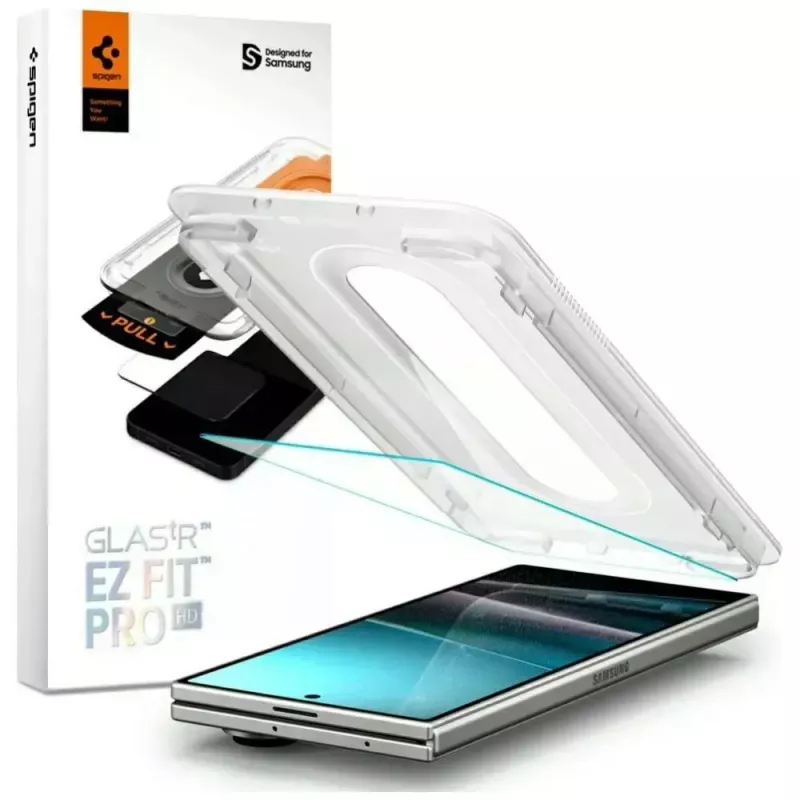 Rūdīta stikla ekrāna aizsargs Spigen Glas.Tr EZ FIT Pro HD Samsung Galaxy Z Fold7 — pret skrāpējumiem, viegla uzstādīšana