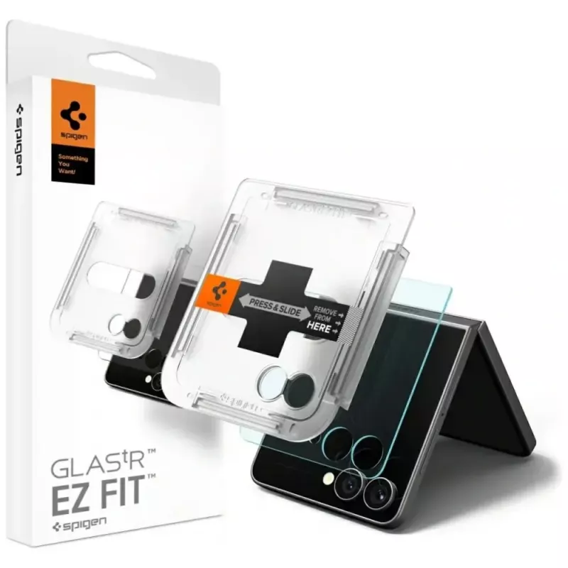 Ekrāna aizsargs Spigen Samsung Galaxy Z Flip 7 — HD Clear, plāna caurspīdīga aizsargplēve