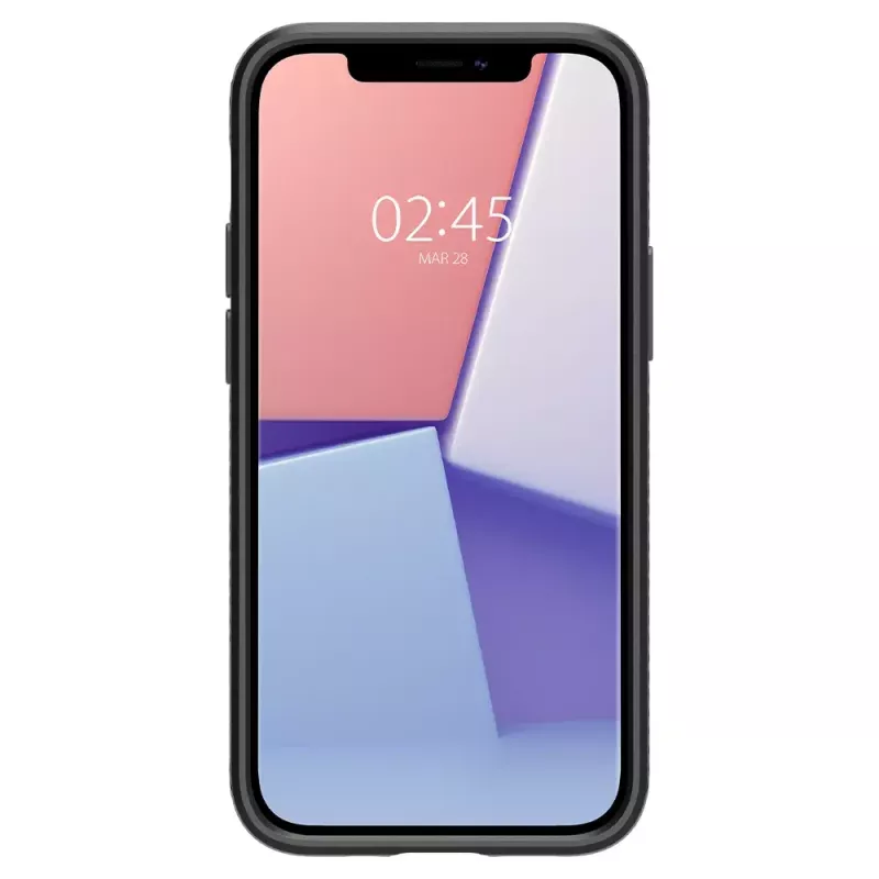 Cover Spigen Liquid Air iPhone 12 12 Pro Melns