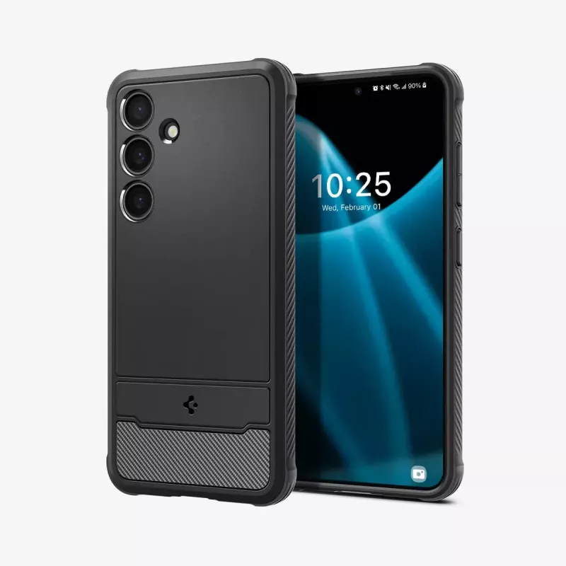 Spigen Rugged Armor mobilā tālruņa maciņš Melns Samsung Galaxy S24 15.8 cm