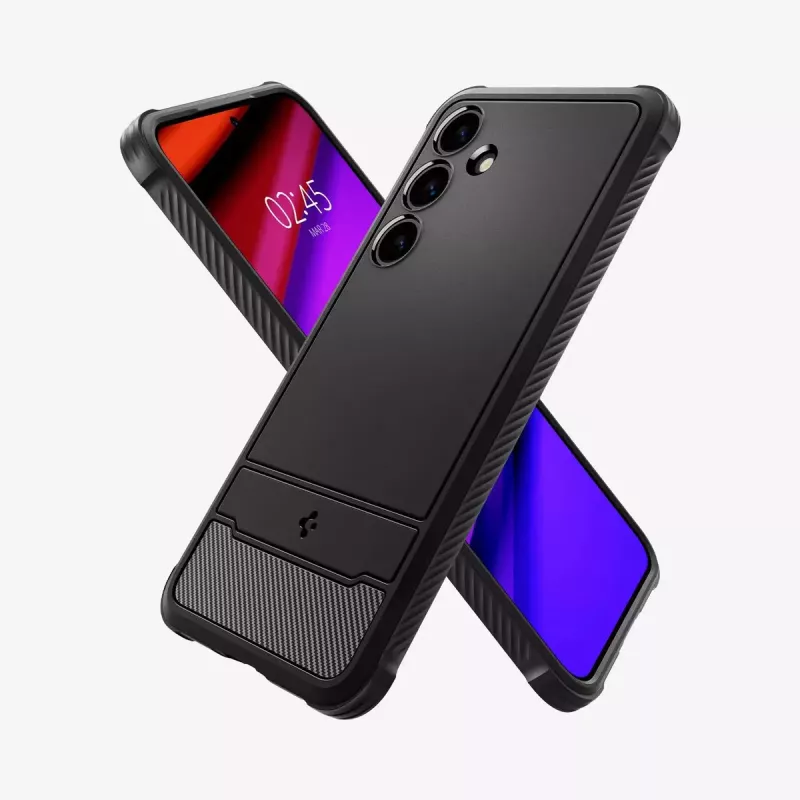 Spigen Rugged Armor mobilā tālruņa maciņš Melns Samsung Galaxy S24 15.8 cm