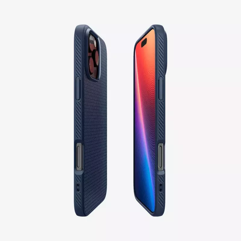 Spigen Liquid Air mobilā tālruņa maciņš Navy priekš iPhone 16 Pro Max