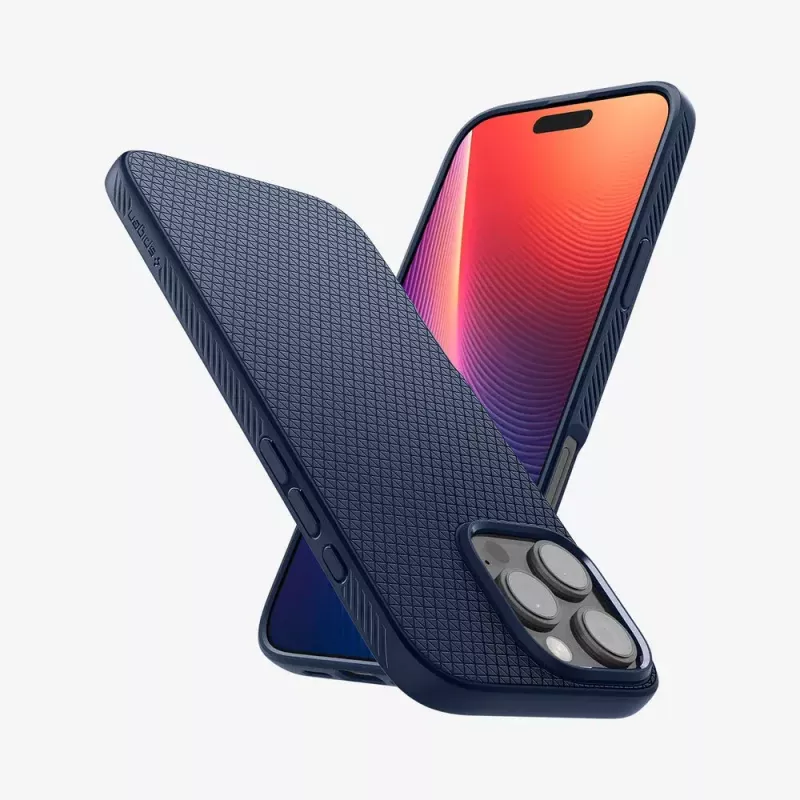 Spigen Liquid Air mobilā tālruņa maciņš Navy priekš iPhone 16 Pro Max
