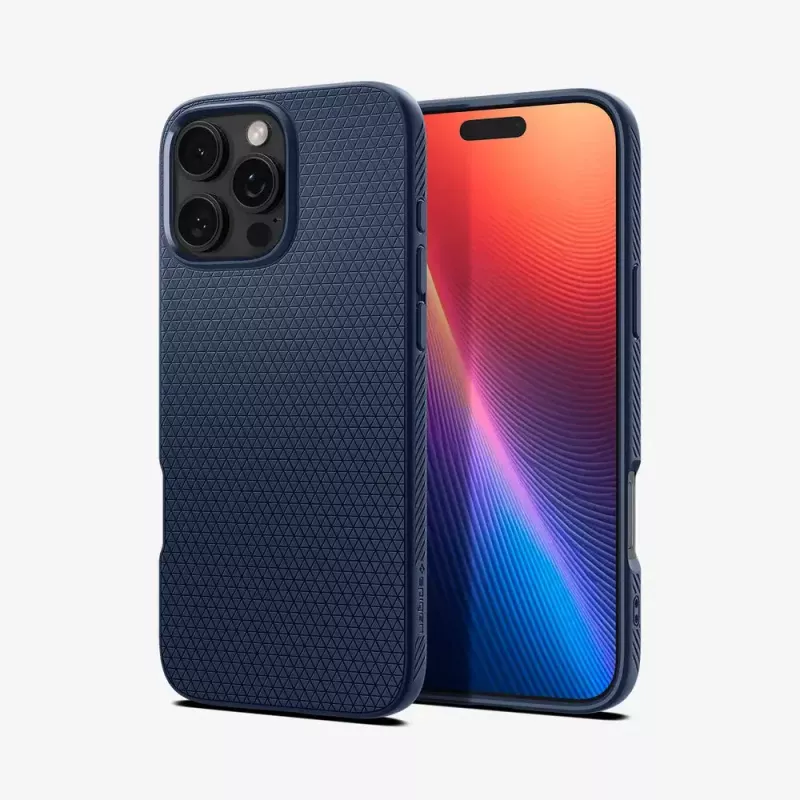 Spigen Liquid Air mobilā tālruņa maciņš Navy priekš iPhone 16 Pro Max
