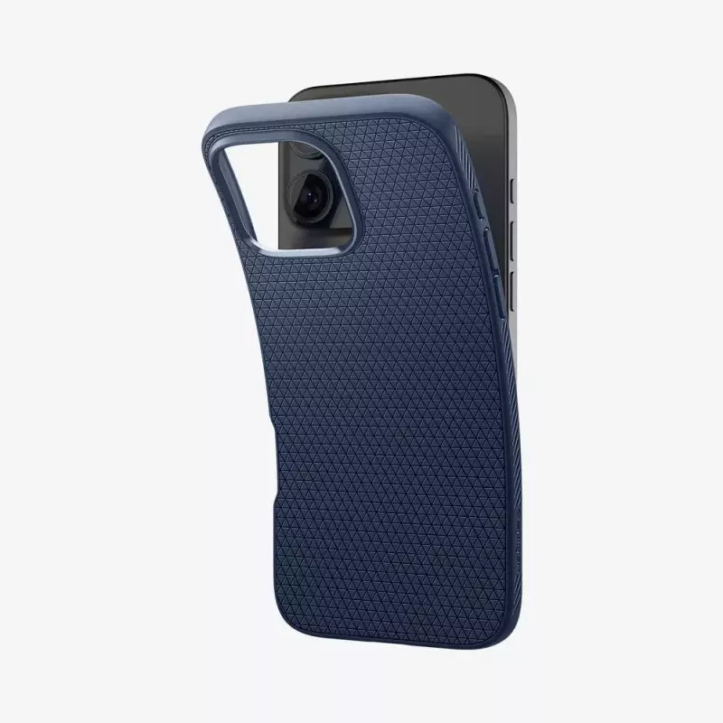 Spigen Liquid Air mobilā tālruņa maciņš Navy priekš iPhone 16 Pro Max