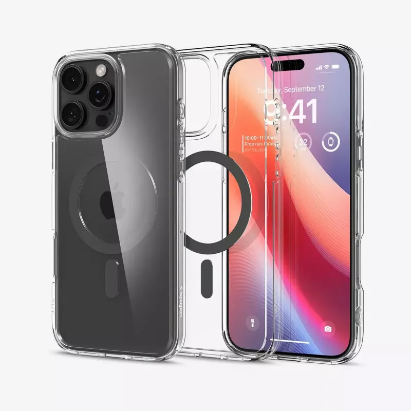 Spigen Ultra Hybrid (MagFit) mobilā tālruņa maciņš 17.5 cm Grafīts Caurspīdīgs