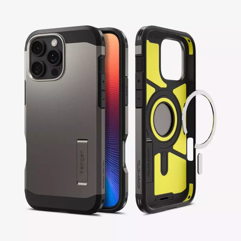 Spigen Tough Armor AI MagFit mobilā tālruņa maciņš Vāks Pelēks 17,5 cm