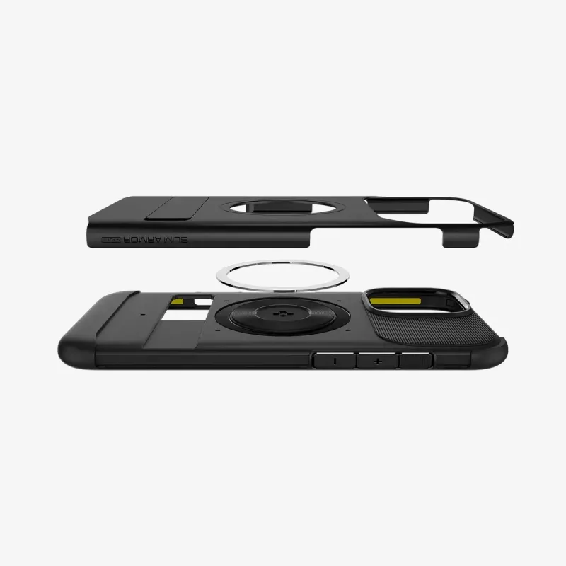 Spigen plāns Armor (MagFit) mobilā tālruņa maciņš Pārsegs Melns 17.5 cm