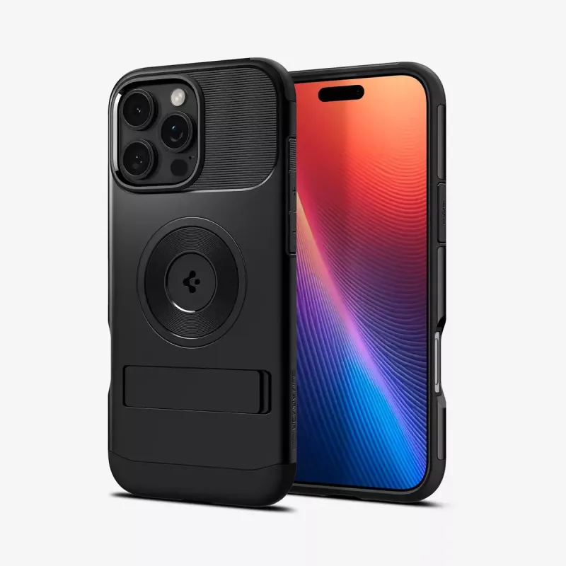 Spigen plāns Armor (MagFit) mobilā tālruņa maciņš Pārsegs Melns 17.5 cm