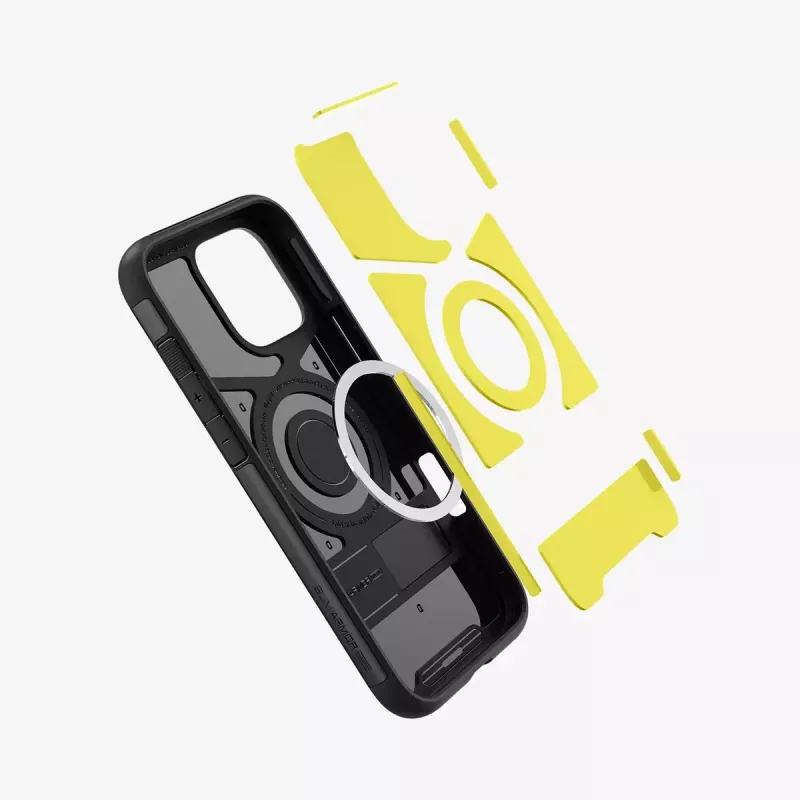 Spigen plāns Armor (MagFit) mobilā tālruņa maciņš Pārsegs Melns 17.5 cm