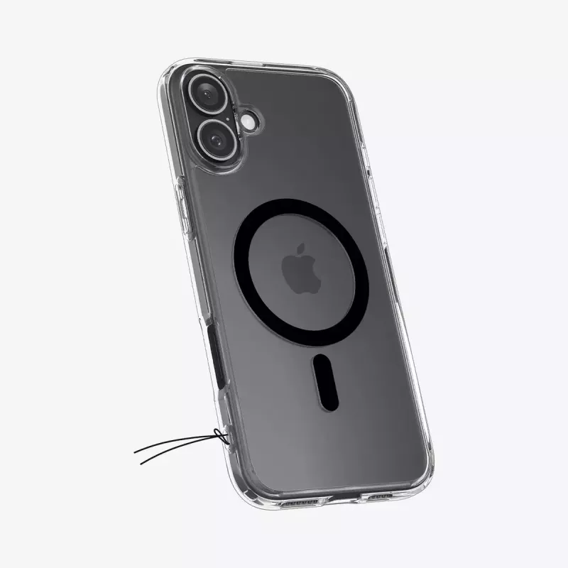 Spigen Ultra Hybrid (MagFit) mobilā tālruņa maciņš Pārsegs Melns, caurspīdīgs iPhone 16 Plus