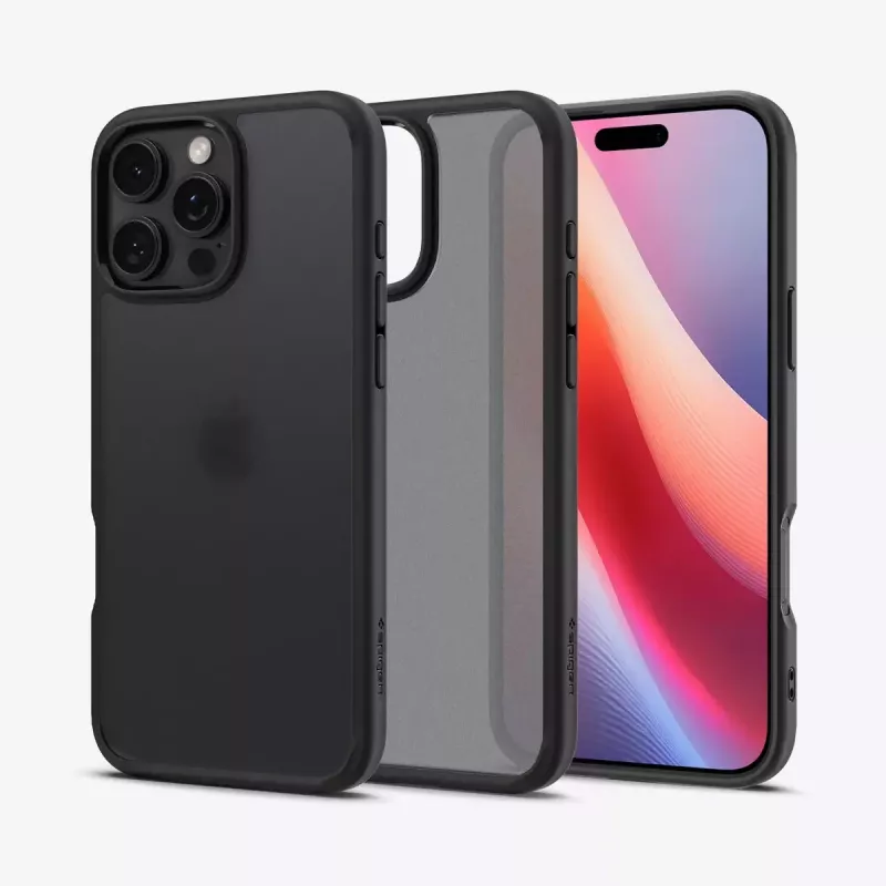 Spigen Ultra Hybrid mobilā tālruņa maciņš melns iPhone 16 Pro 6.3 collas
