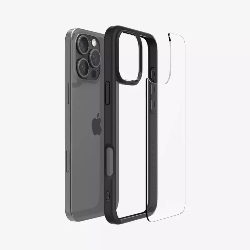 Spigen Ultra Hybrid mobilā tālruņa maciņš, vāciņš, melns, iPhone 16 Pro