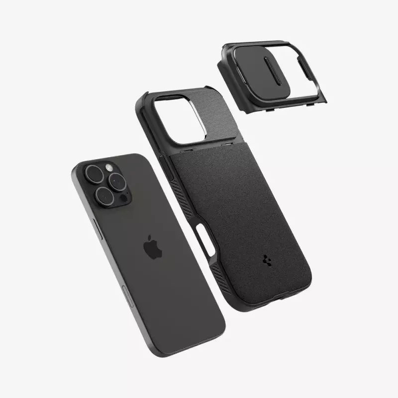 Spigen Optik Armor mobilā tālruņa maciņš Melns priekš iPhone 16 Pro