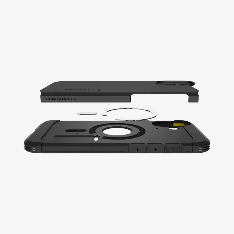 Spigen Tough Armor AI (MagFit) mobilā tālruņa maciņš Vāka Melns 15,5 cm