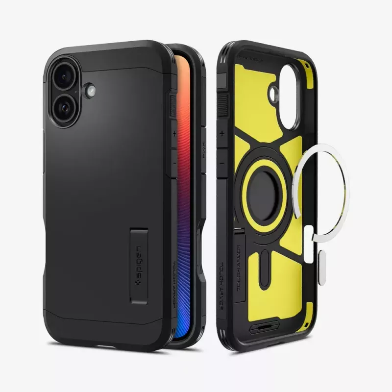 Spigen Tough Armor AI (MagFit) mobilā tālruņa maciņš Vāka Melns 15,5 cm