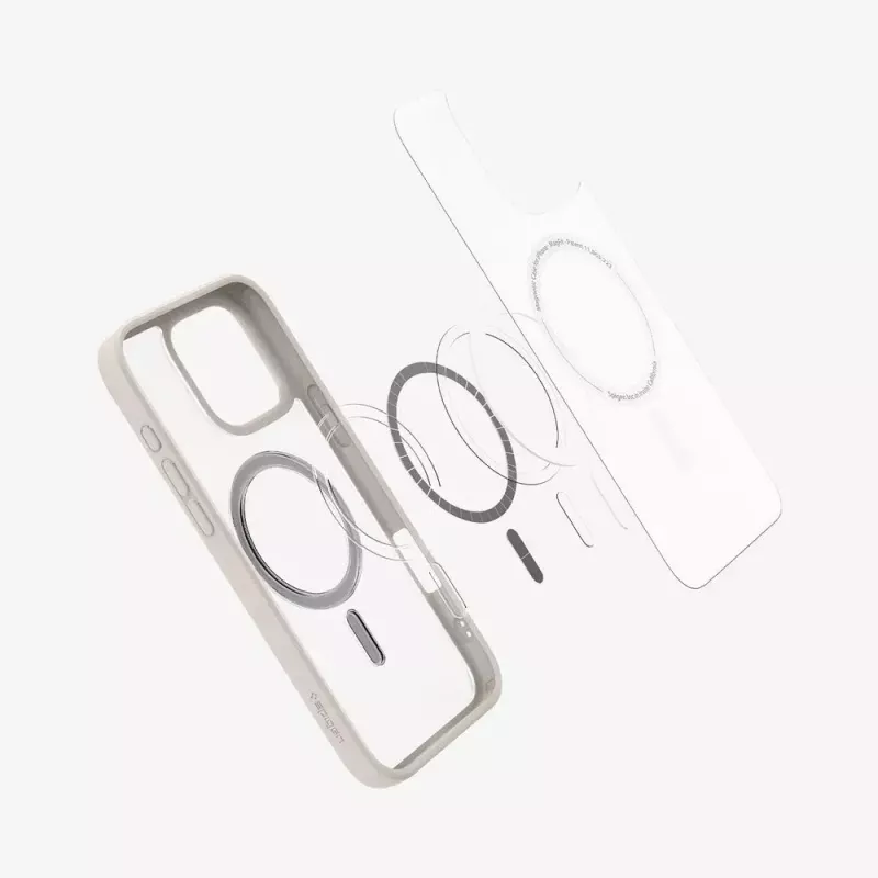 Spigen Ultra Hybrid (MagFit) mobilā tālruņa vāciņš Pārsegs Bēšs Caurspīdīgs