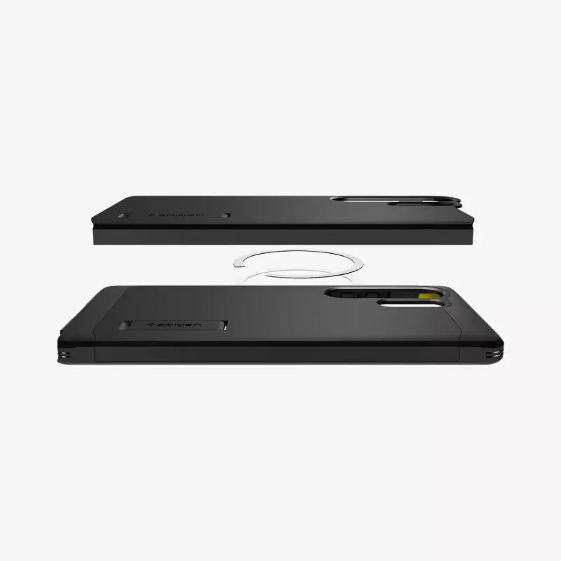 Vāciņš Spigen Galaxy S25 Ultra Tough Armor AI Melns Desktop Stand