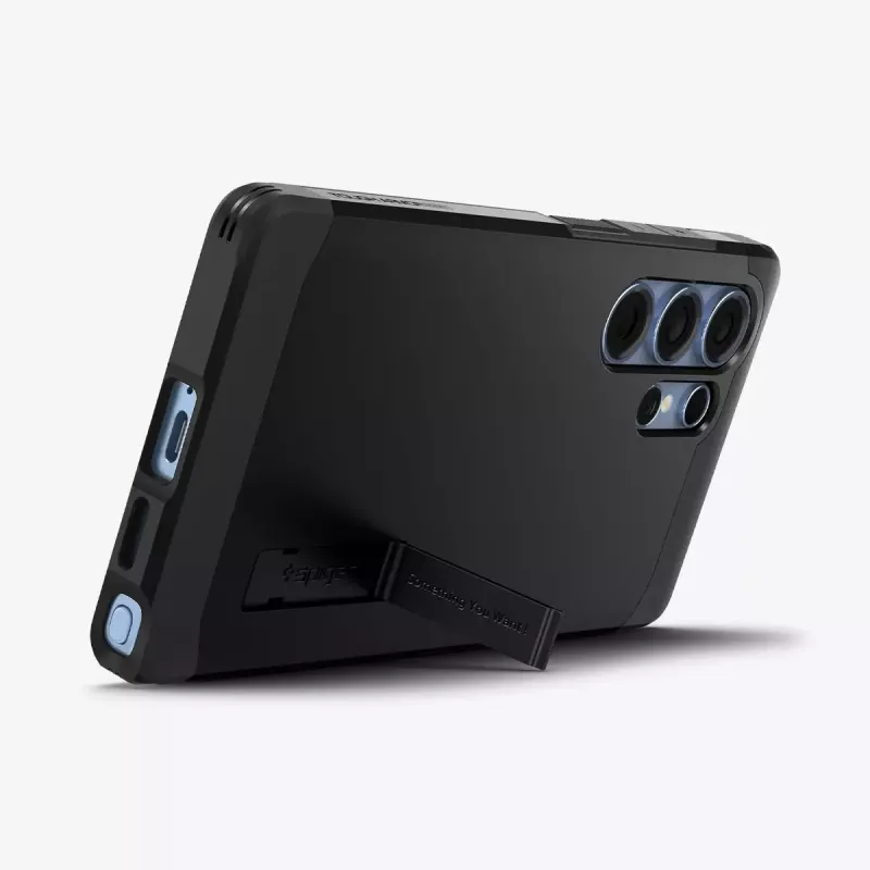 Vāciņš Spigen Galaxy S25 Ultra Tough Armor AI Melns Desktop Stand