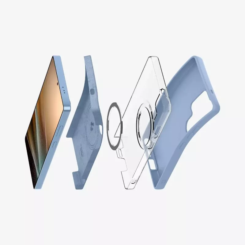 Vāciņš Spigen Galaxy S25 Ultra Silicone Fit MagFit Sapphire Blue