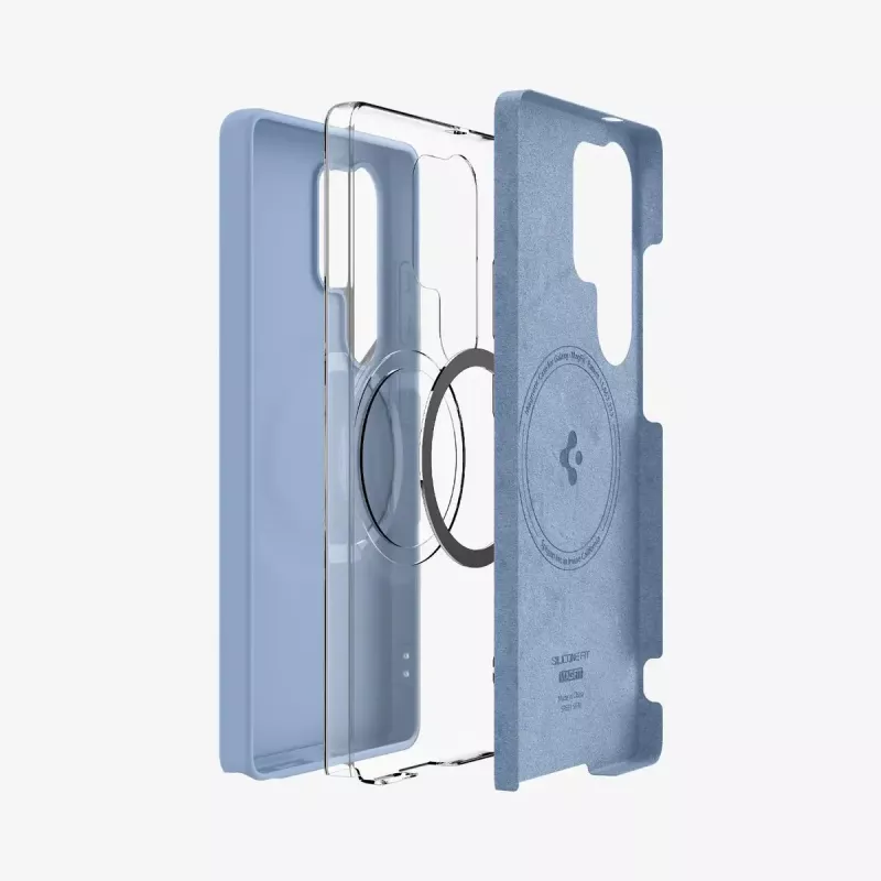 Vāciņš Spigen Galaxy S25 Ultra Silicone Fit MagFit Sapphire Blue
