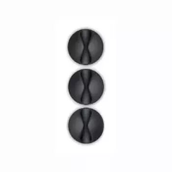 BlueLounge CableDrop Mini kabeļu organizators, kompakts galda kabeļu turētājs, melns