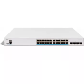 Cisco CATALYST 1300X 24-portu 2.5GE UPoE komutators ar 4x10G SFP+ augšupsaites pieslēgvietām (modelis C1300X-24MU-4X)
