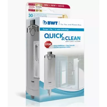 BWT Quick & Clean prekaļķa dušas filtra sistēma, balta