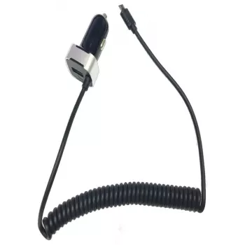 Auto lādētājs Beafon CC-2A4-MI — Universāls 12–24V uz 5V, 1×USB 2.0, 1.5 m kabelis, melns