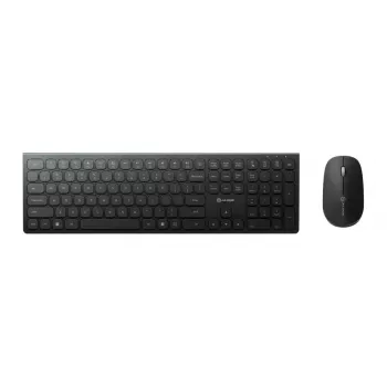 Klaviatūras un peles komplekts ALOGIC ASKBT3WC — pilna izmēra RF bezvadu + Bluetooth, melns