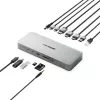 Klēpjdatora dokstacija / portu replikators ALOGIC TB4DU4 — vadu Thunderbolt, 96W, SD/MicroSD lasītājs, 3,5 mm, alumīnijs/ABS