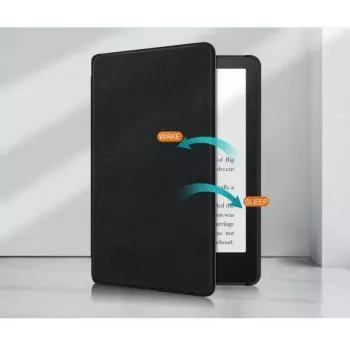 Aizsargājošs viedais vāciņš Tech-Protect Kindle Paperbalta V 5 Signature Edition — melns
