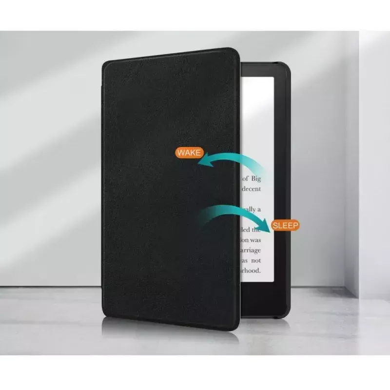 Aizsargājošs viedais vāciņš Tech-Protect Kindle Paperbalta V 5 Signature Edition — melns