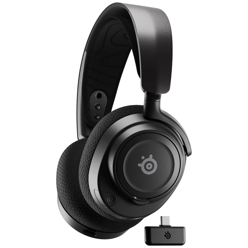 Steelseries Arctis Nova 7 austiņas Bezvadu austiņas ar galvas lenti Spēļu austiņas USB Type-C Bluetooth melnas
