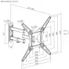 Maclean TV vai monitora stiprinājums, universāls, max VESA 400x400, 23-55, 30kg, melns, MC-701N