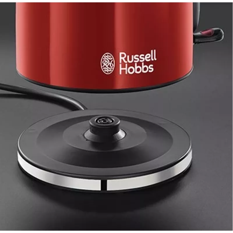 Russell Hobbs 20412-70 elektriskā tējkanna 1,7 L melna, sarkana, nerūsējošais tērauds
