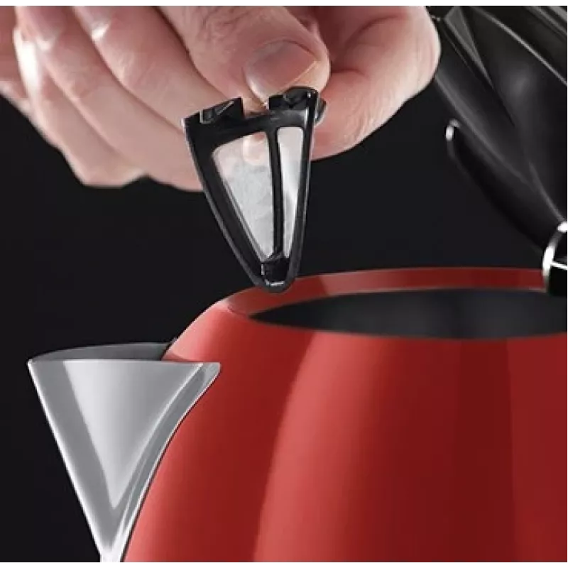 Russell Hobbs 20412-70 elektriskā tējkanna 1,7 L melna, sarkana, nerūsējošais tērauds
