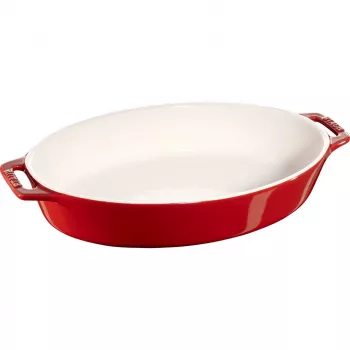Staub ovāls keramikas šķīvis – 2,3 l, sarkans