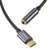Baseus L54 audio adapteris USB-C + mini jack 3,5 mm (melns+pelēks)