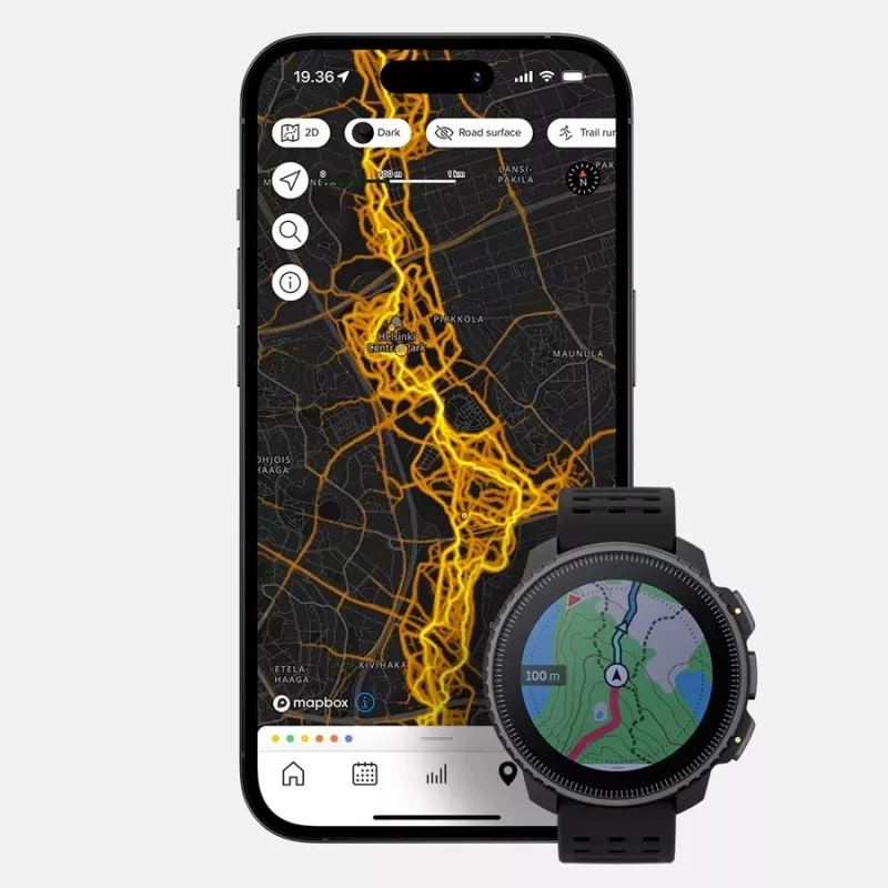 Suunto SS050862000 viedpulkstenis / sporta pulkstenis 3,56 cm (1,4 inch) Punktmatrica 49 mm 280 x 280 pikseļi Skārienjutīgs ekrāns Melns GPS (satelīts)