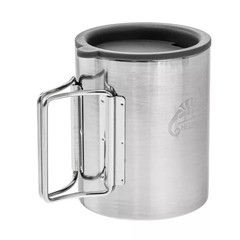 Helikon Termokrūze ar vāku 250 ml Sudraba, Melna