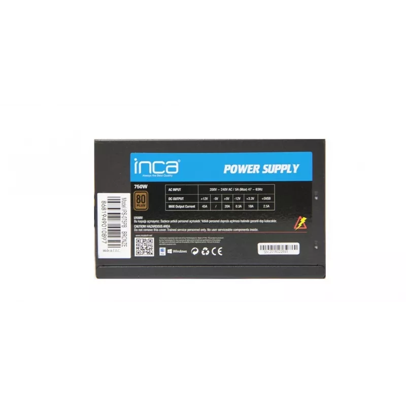 Cian Technology GmbH Cian INCA 80+ BRONZE BAROŠANAS AVOTS 80 PLUS 750W