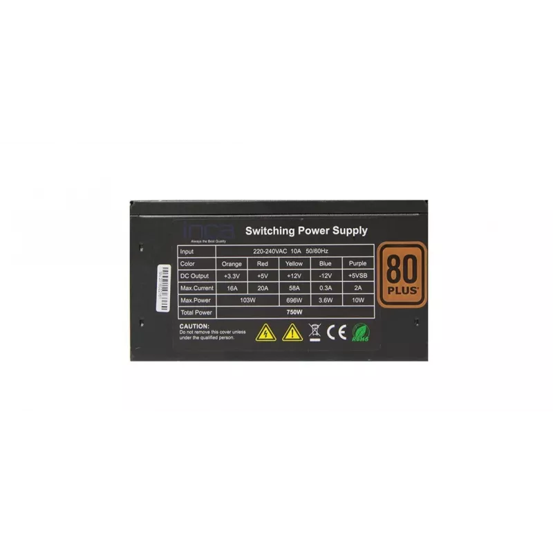 Cian Technology GmbH Cian INCA 80+ GOLD BAROŠANAS BLOKS 80 PLUS 750W