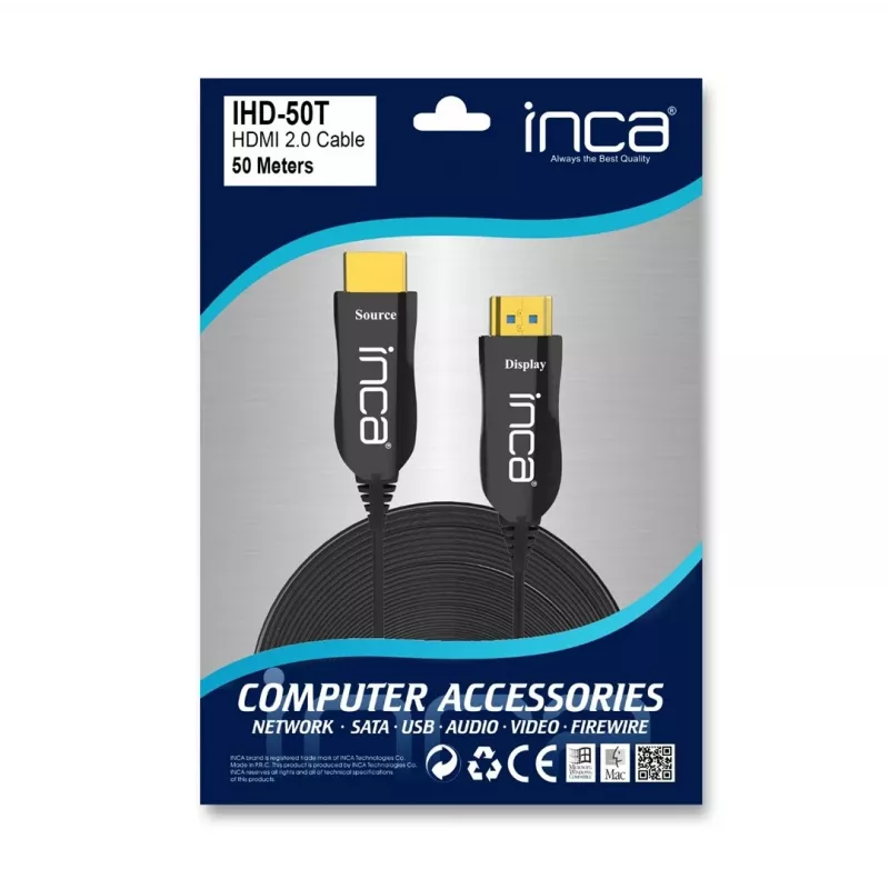Cian Technology GmbH INCA HDMI kabelis IHD-50T 2.0 savienojuma kabelis 4K 30Hz 50m mazumtirdzniecībā - Kabelis - Digitālais/Displeja/Video