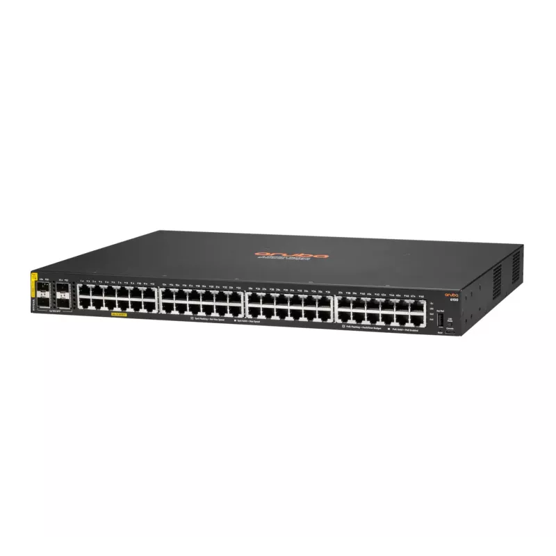 HPE Aruba Networking CX 6100 48G Class4 PoE 4SFP+ 740W slēdzis - Slēdzis - L3 - pārvaldīts - 48 x 10/100/1000 (PoE+)