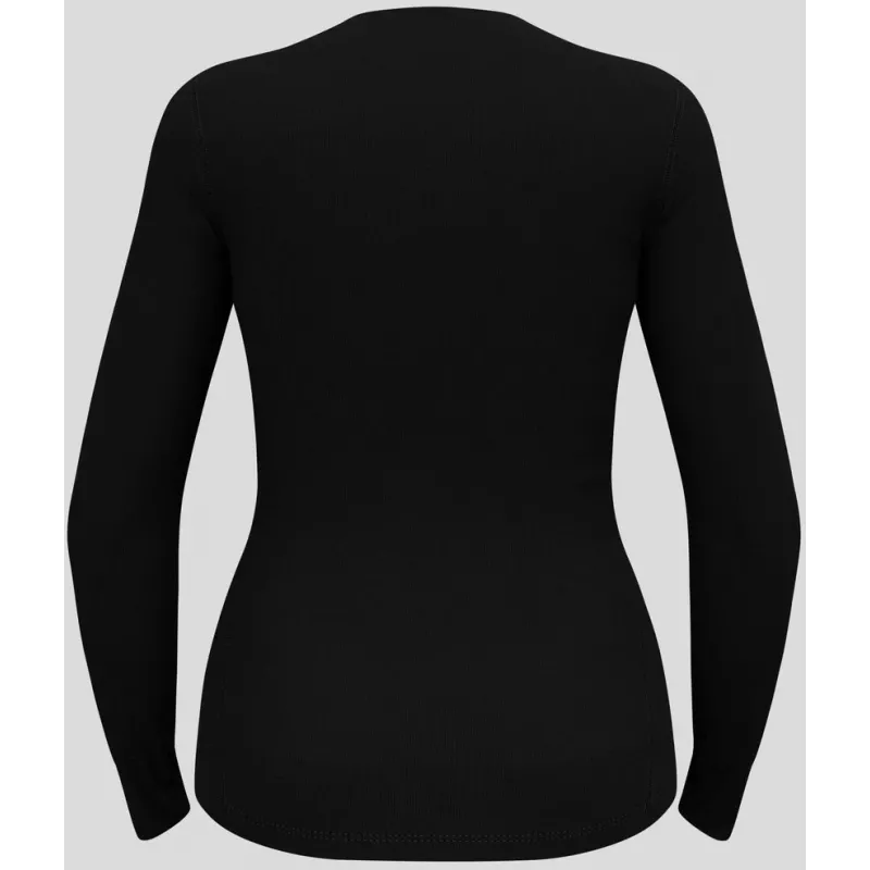 Odlo BL TOP apkakle ar garām piedurknēm ACTIVE WARM ECO sieviešu T-krekls, S izmērs, melns